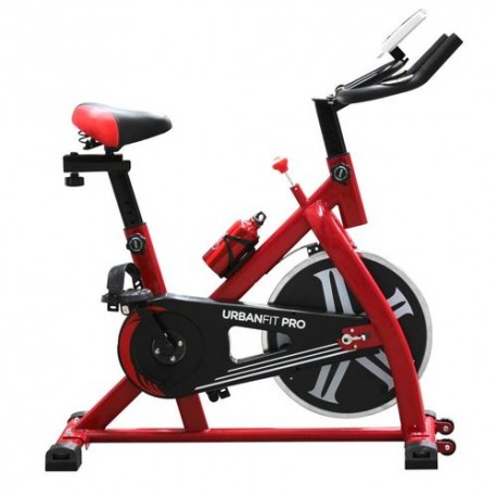 Bicicleta Spinning Fija UrbaNfit 7kilos Hogar Fitness Cardio Roja